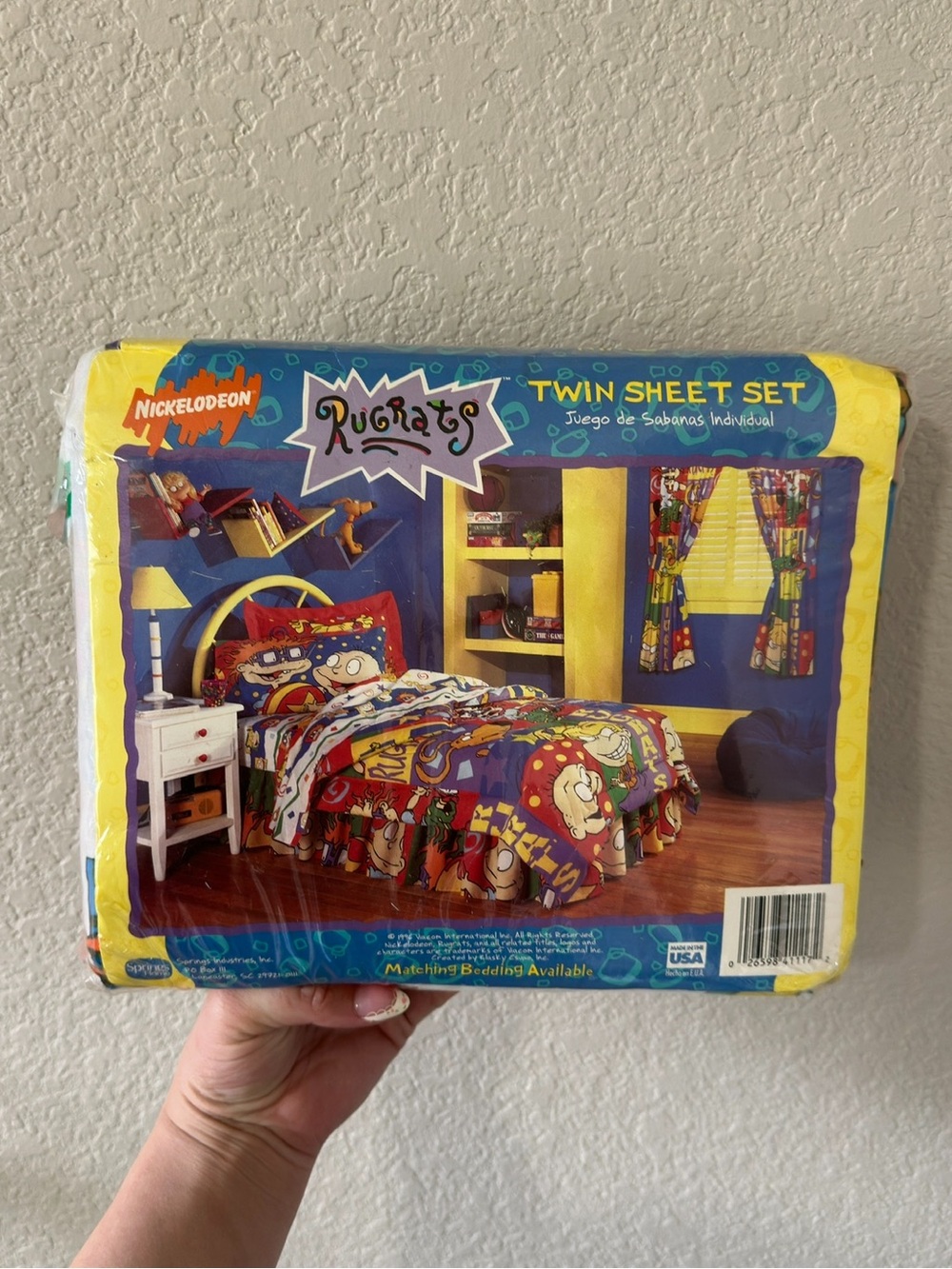 VTG vintage 1996 nickelodeon rugrats twin bed sheets set